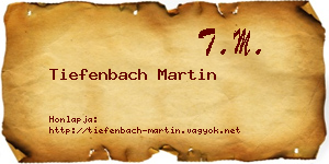 Tiefenbach Martin névjegykártya
